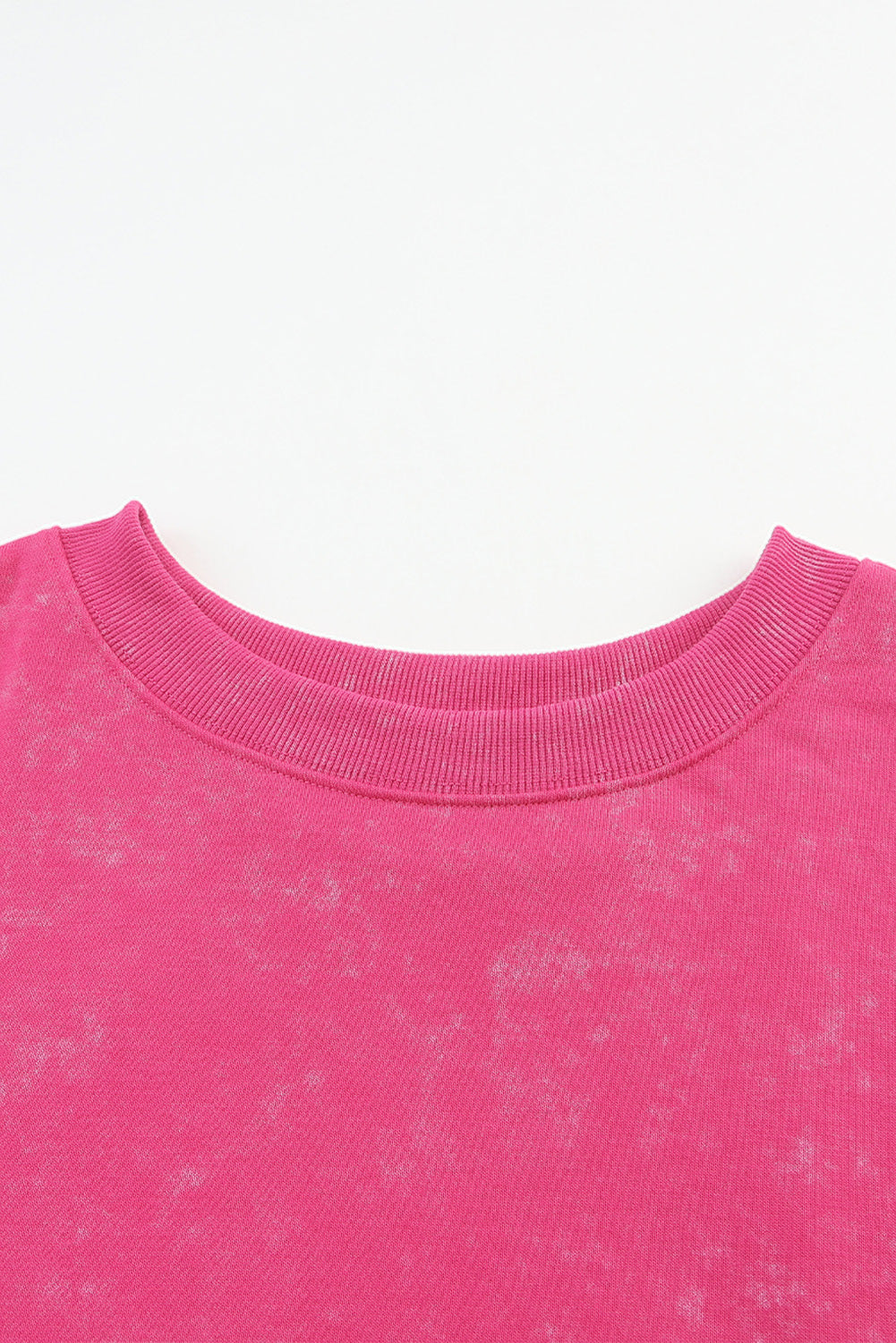 Gray Acid Wash Relaxed Fit Seamed Pullover Sweatshirt with Slits