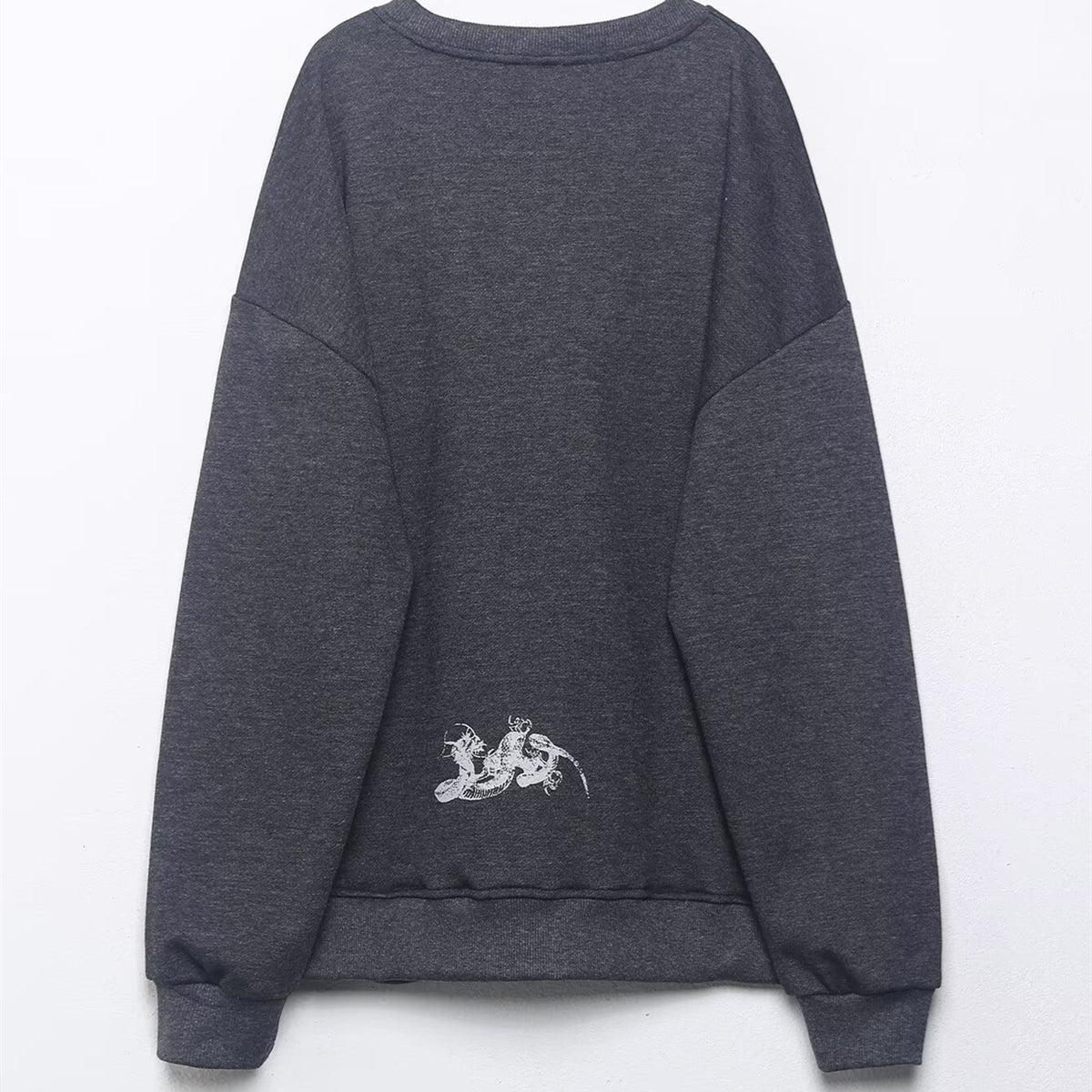 Women's autumn animal print wash effect hoodie