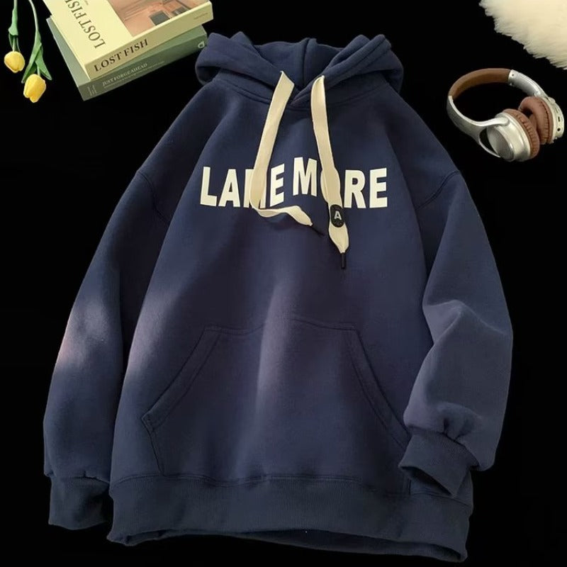 Men's Heavyweight Fleece Lined Red Oversized Hoodie